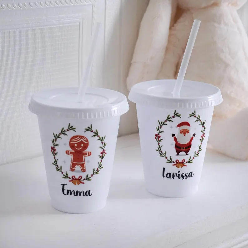 Personalized Kids Christmas Cups Party Favors